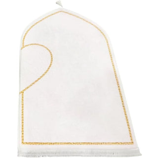 Couple Prayer Rug Set Thick Flannel Muslim Mat with Heart
