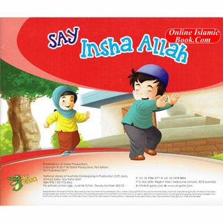 Say Insha Allah (Taqwa Building Series) By Ali Gator