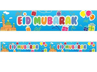 EID Mubarak Double Jumbo Banner - Blue