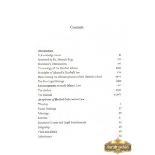 An Epitome of Hanbali Substantive Law By Yusuf b. Abd al-Hadi’s Hanbali