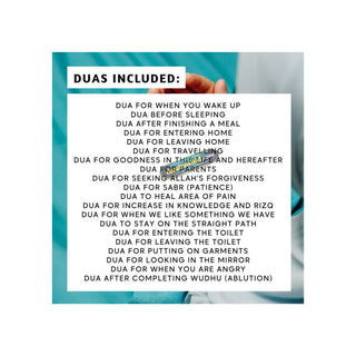 Daily Dua Cards Islamic Flash Cards for Muslim Children