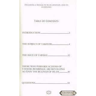 Declaring a Muslim to Be an Apostate & Its Guidelines
