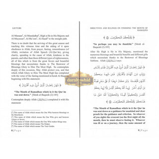Directives; Rulings on Finishing The Month of Ramadhan By Shaykh Abdur Razzaaq Bin Abdul Muhsin Al-Bad,ISBN: 9781943280940