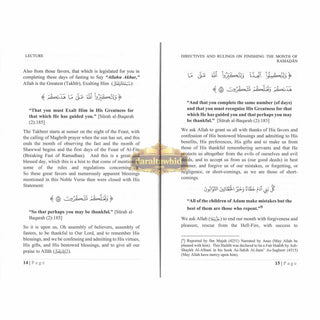 Directives; Rulings on Finishing The Month of Ramadhan By Shaykh Abdur Razzaaq Bin Abdul Muhsin Al-Bad,ISBN: 9781943280940