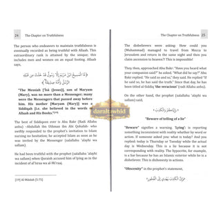 Explanation of Riyaadh Saliheen: The Chapter on Truthfulness By Abu Zakariya Yahya Bin Sharaf An-Nawawi,ISBN: 9781467582285