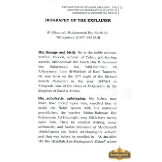 Explantion Of Riyaad Saliheen The Chapter On Moderation In Acts Of Obedience; Preserving Deeds By Shaykh Muhammad bin Saleh al Uthaymeen,ISBN: 9781628906837