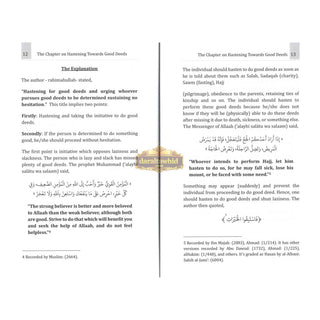 Explantion Of Riyaad Saliheen,The Chapter On Hastening Towards Good Deeds By Shaykh Muhammad Bin Saleh Al-Uthaymeen,ISBN: 9781467585842