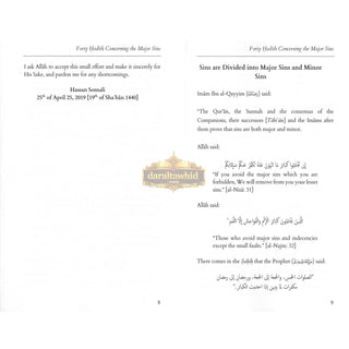 Forty Hadith Concerning The Major Sins by Hassan Somali