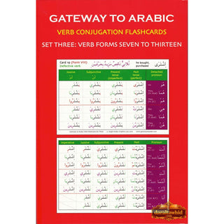 Gateway to Arabic Verb Conjugation Flashcards Set Three: Verb Forms Seven To Thirteen By Imran Hamza Alawiye