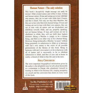 Human Nature The Only Solution By Siraj Choudhury,ISBN: 9781842000526
