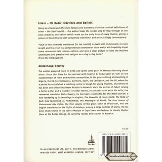 Islam Its Basic Practices and Beliefs By Abdalhaqq Bewley