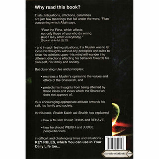 Islamic Principles for the Muslim's Attitude During Fitan (Trials, Tribulations, Afflictions, Calamities) By Dr. Azmzn Hussin , Dr. Rozhan Othman and Dr. Tareq Al-Suwaidan    ISBN: 9789675699443