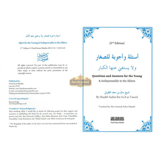 Questions & Answers For the Young & Indispensable to the Elders By Salim Al-Tawil