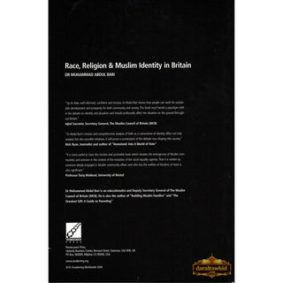 Race Religion and Muslim Identity In Britain By Muhammad Abdul Bari,ISBN: 9782987457657