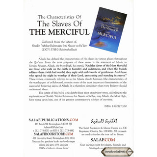The Characteristics of the Slaves of The Merciful By Imaam 'Abdur-Rahmaan Ibn Naasir as-Sa'dee