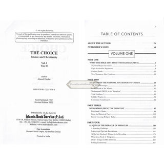 The Choice Islam and Christianity (Volume 1 & 2) By Ahmed deedat