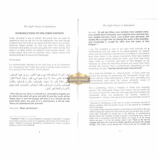 The Night Prayer In Ramadaan By Imaam Muhammad Naasir ud Deen al Albaanee,ISBN: 978097752240