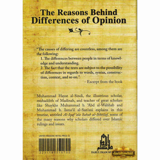 The Reasons Behind Differences of Opinion By Muhammd Hayat Al-Sindi,ISBN: 2231180115730