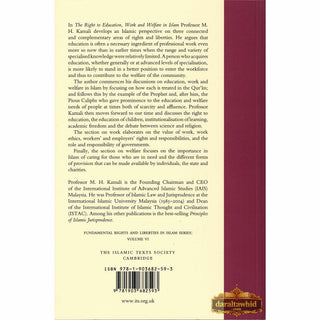 The Right to Education, Work and Welfare in Islam (Fundamental Rights and Liberties in Islam series) By Mohammed Hashim Kamali